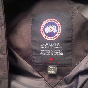 Black long fitted Canada Goose Jacket